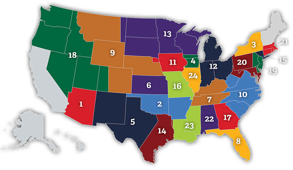 Regions of the NJCAA